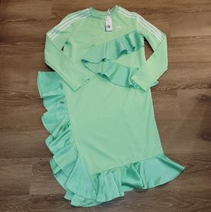 Adidas Originals JKOO Menglo Green Dress FT9900 $130 Women's Size Medium